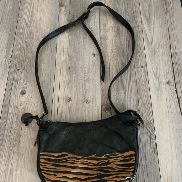 Wanderers Travel Co Handbags - Wanderers Travel Co Crossbody Santorini Leather Bag Tiger Print